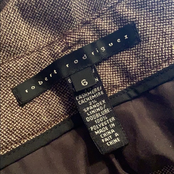 ROBERT RODRIGUEZ Mid-Rise Herringbone Wool Pants 6 - Picture 4 of 10